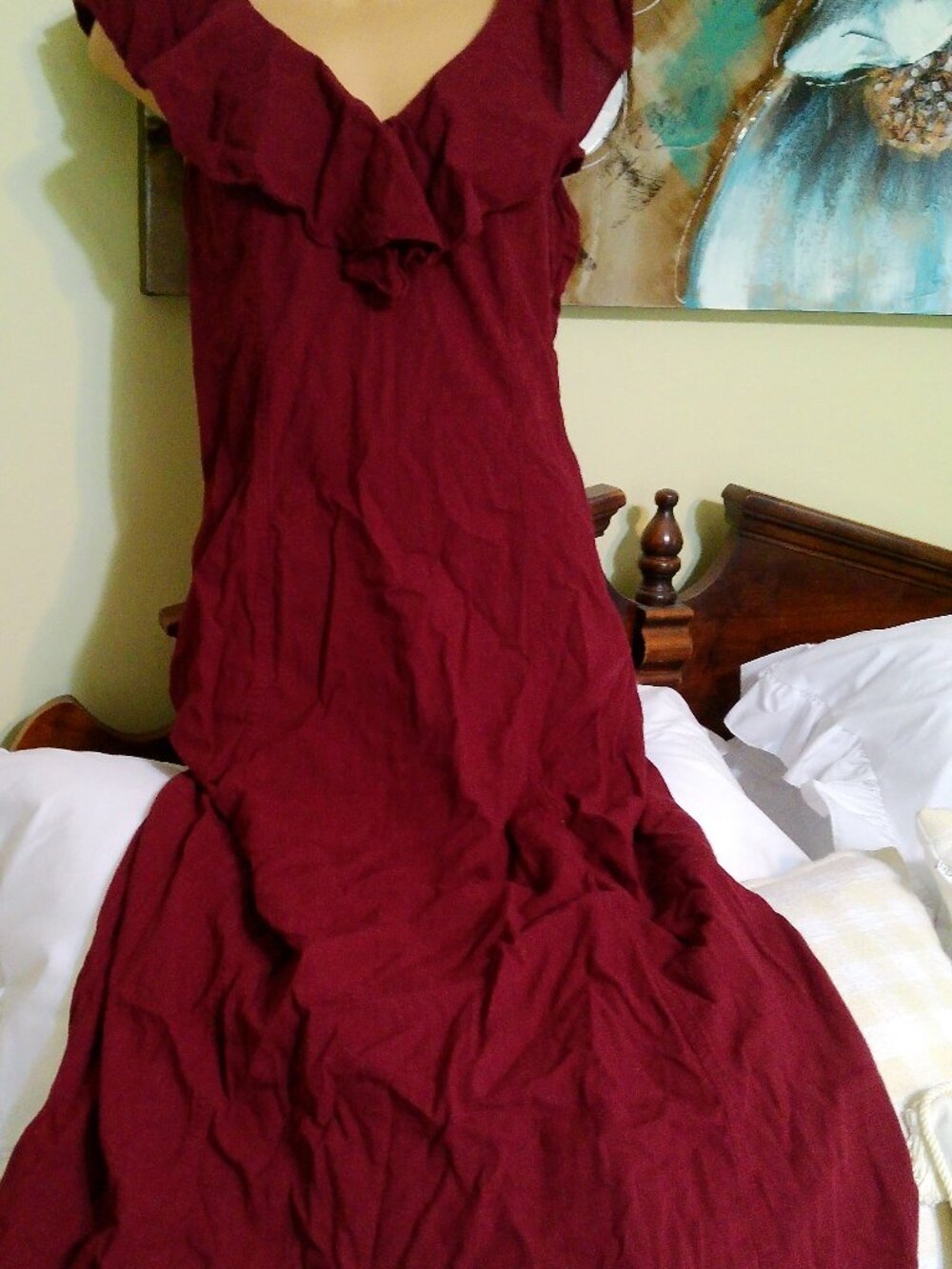 UNIVERSAL THREAD SIZE MED BURGANDY DRESS GOOD CONDITION MAXI